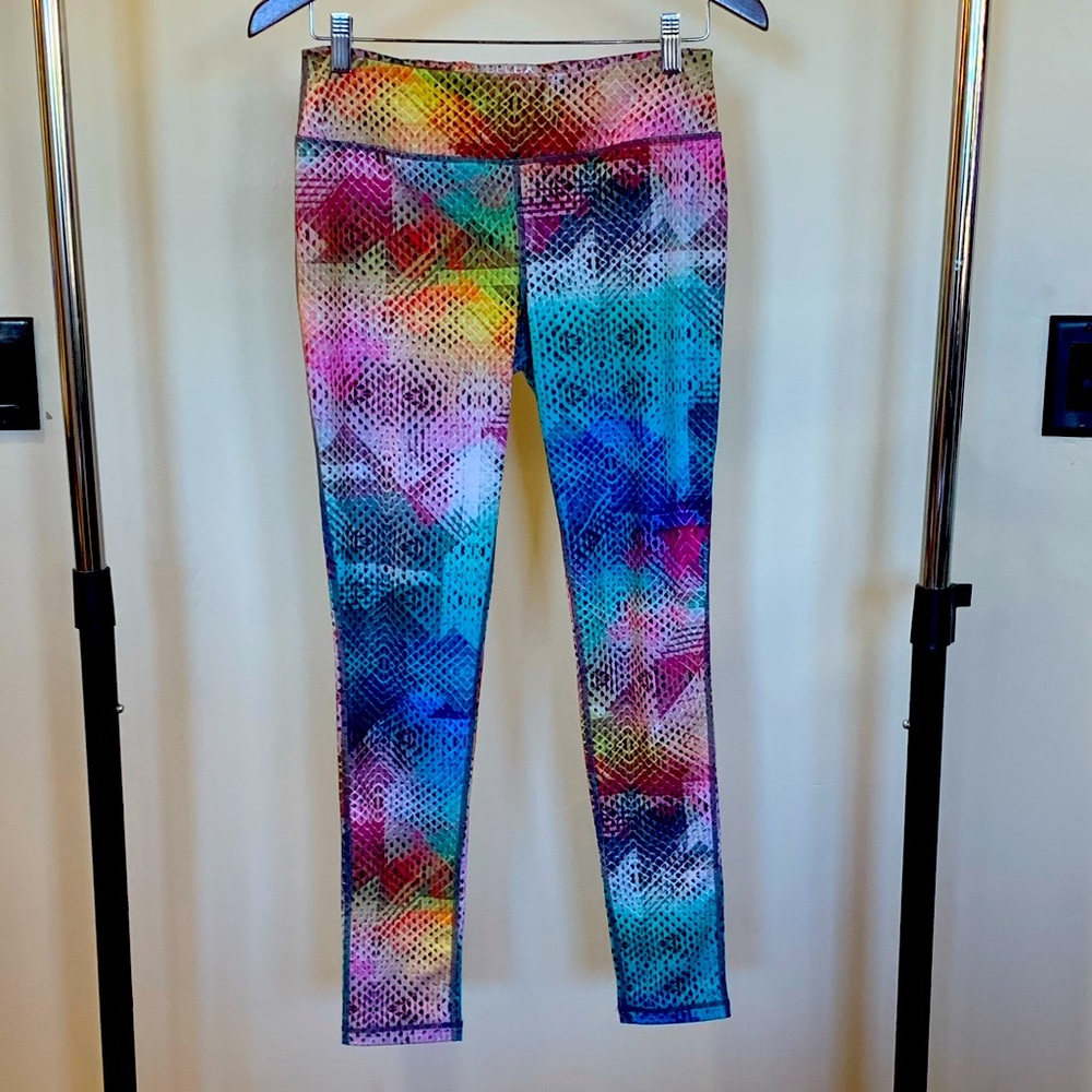 Multicolor, snakeskin workout leggings